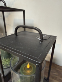 Stoer metalen windlicht   - 2 maten