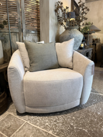 Mooie landelijke stoere ronde fauteuil  "Maud"