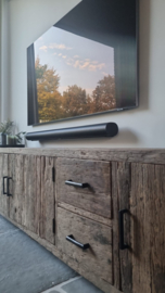 Stoer tvmeubel "Levv"  van oud robuust hout 240 cm
