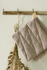 Pannelap beige/bruin streep