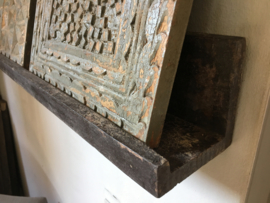 Houten muurprofiel vergrijsd hout 140 cm