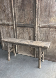 Stoer robuust chinees bankje oud hout nr.5