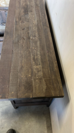 Stoer tvmeubel "Jens"  van oud robuust hout 180 cm