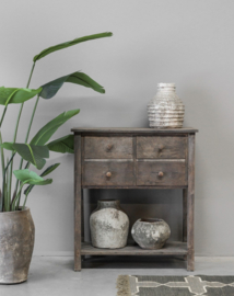 Stoere sidetable met lades van oud doorleefd hout