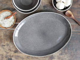 Landelijk servies circa 48 delig grijs
