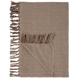Stoer plaid bruin beige streep