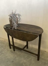Mooie unieke ronde bijzettafel klaptafel