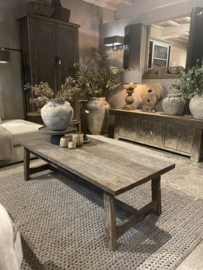 Stoere salontafel oud hout 150 x 70 cm