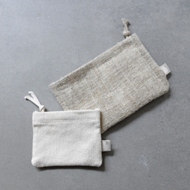 Leuke make-up tas van naturel katoen