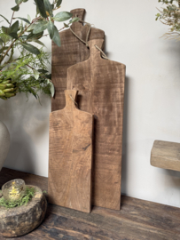Stoere houten broodplank bruin 50 cm