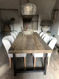 Robuuste eettafel "Levv" met stalen U poot