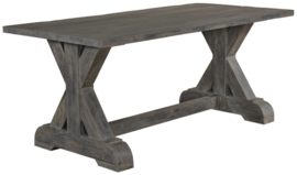 Stoere eettafel "Bente" met cross poot