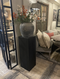 Stoere zuil van oud hout serie "Reno" Old Black 100 cm