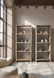 Stoere robuuste boekenkast van oud hout "Levv"