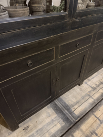 Hele stoere buffetkast 3 deurs in oud zwart "Bobbie"