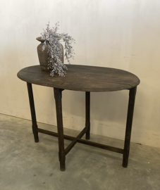 Mooie unieke ronde bijzettafel klaptafel