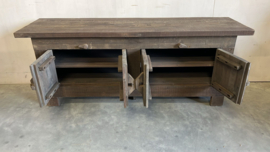 Stoer tvmeubel "Jens"  van oud robuust hout 180 cm