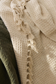 Mooi beige wafelplaid