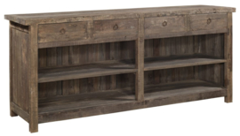 Landelijk robuust dressoir "Jens" vergrijsd hout