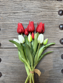 Mooie bos kunst tulpen rood