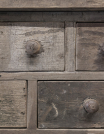 Stoere sidetable tafeltje "Raf" van oud doorleefd hout