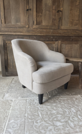 Mooie landelijke ronde fauteuil "Lauren"