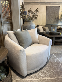 Mooie landelijke stoere ronde fauteuil  "Maud"