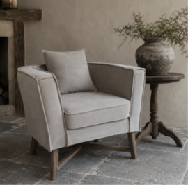 Stoer linnen fauteuil  met losse hoes "Kaat"