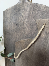 Stoere houten vergrijsde broodplank 50 cm