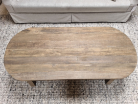 Ovale salontafel van oud hout "Jens" - 2 maten