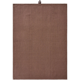 theedoek donkerbruine streep 50x70