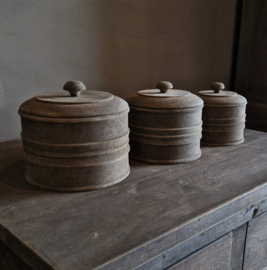Leuke potjes met deksel van LUKSA - set van 3