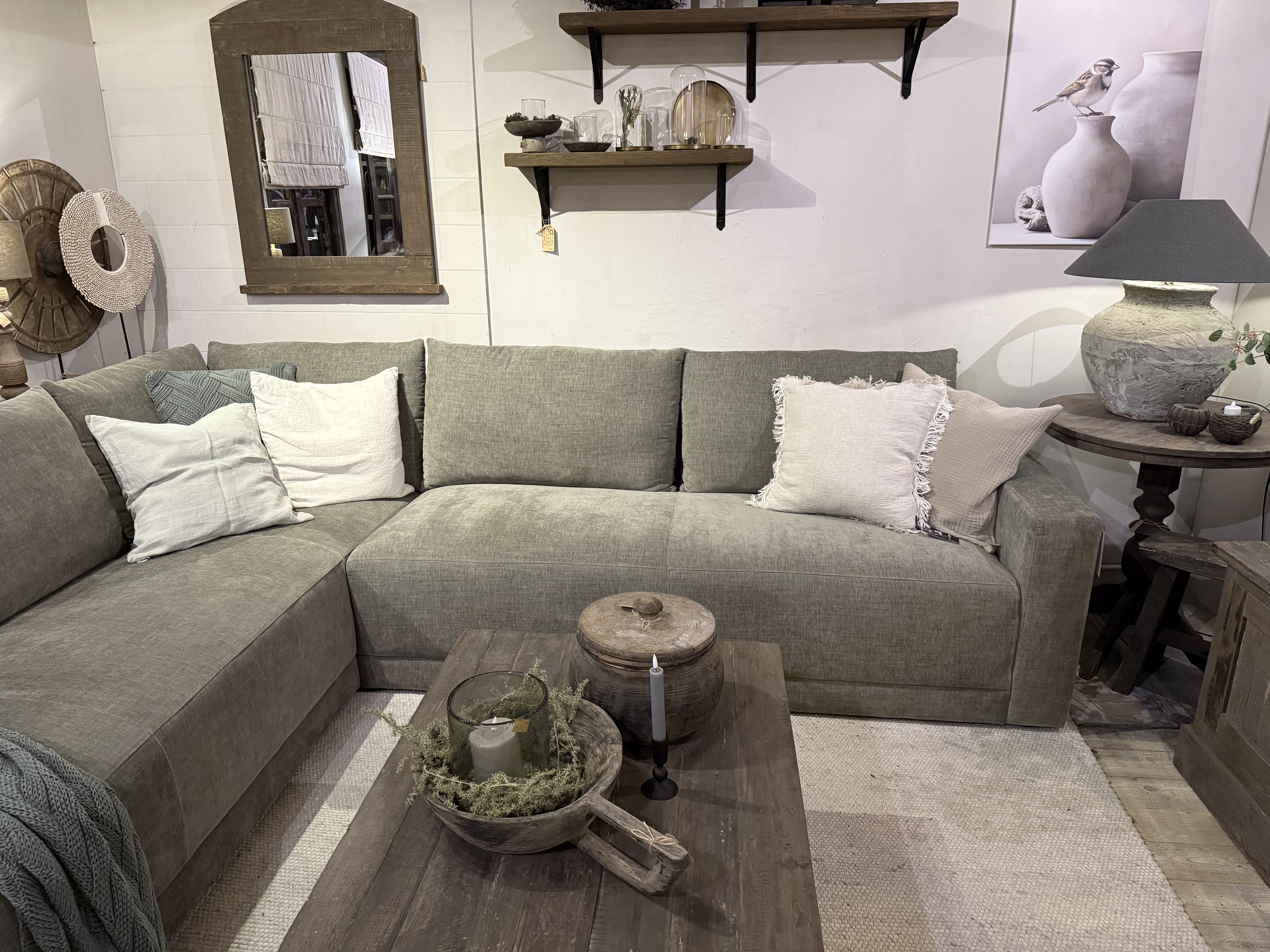 Stoere landelijke hoekbank  "Viggo"