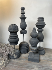 Mooie vergrijsde houten ornamenten - 4 maten