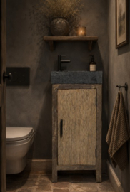 Mooi landelijk stoer toilet meubel