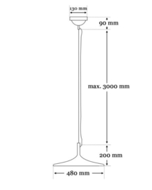 Hanglamp Fluente XL 48 cm van Frezoli