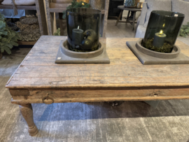 Stoere salontafel oud hout uniek item