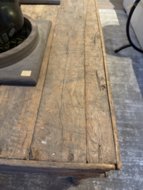 Stoere salontafel oud hout uniek item