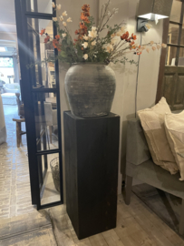 Stoere zuil van oud hout serie "Reno" Old Black 100 cm