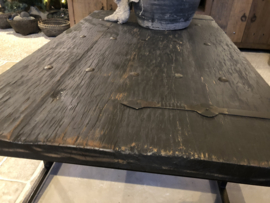 Stoere salontafel "Reno" op stalen frame 120 & 150 cm