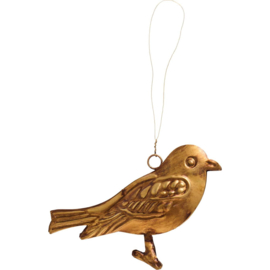 Leuke brons/goud kleurige vogel om op te hangen
