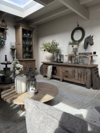 Stoer tvmeubel "Levv"  van oud robuust hout 220 cm