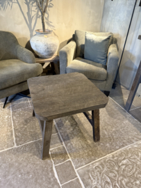 Stoere bijzettafel van oud hout "Jens" - 2 maten