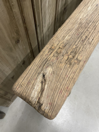 Stoer robuust chinees bankje oud hout nr.2
