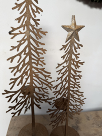 Stoere kerstboom roestbruin - 2 maten