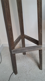 Stoere houten vloerlamp 3 poot