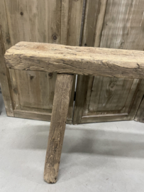 Stoer robuust chinees bankje oud hout nr.4