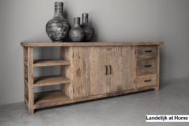 Stoer dressoir "Levv" van oud hout 220 cm