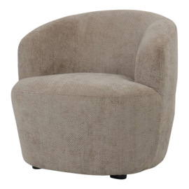 Leuke ronde fauteuil taupe "Isa"