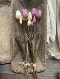 Mooie bos kunst tulpen wit